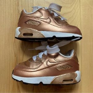 Baby/Toddler Nike Air Max 90 Sneakers in Metallic Bronze/Rose Gold Shoes
